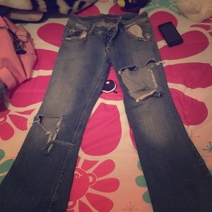 Hudson ripped blue jeans size 27
